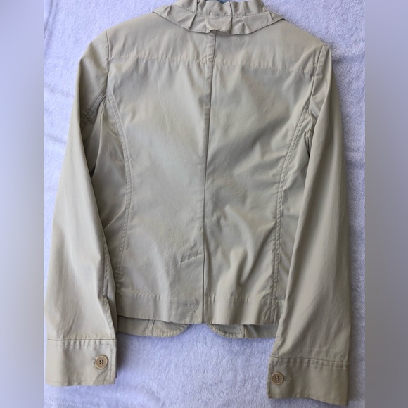 NWT Talbots Tan Jacket w/ Ruffle Details, Size 2 - Picture 4 of 7